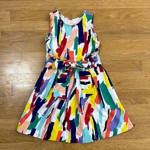 Girls size 8 Kate Spade multi colored dress with bow embellishment